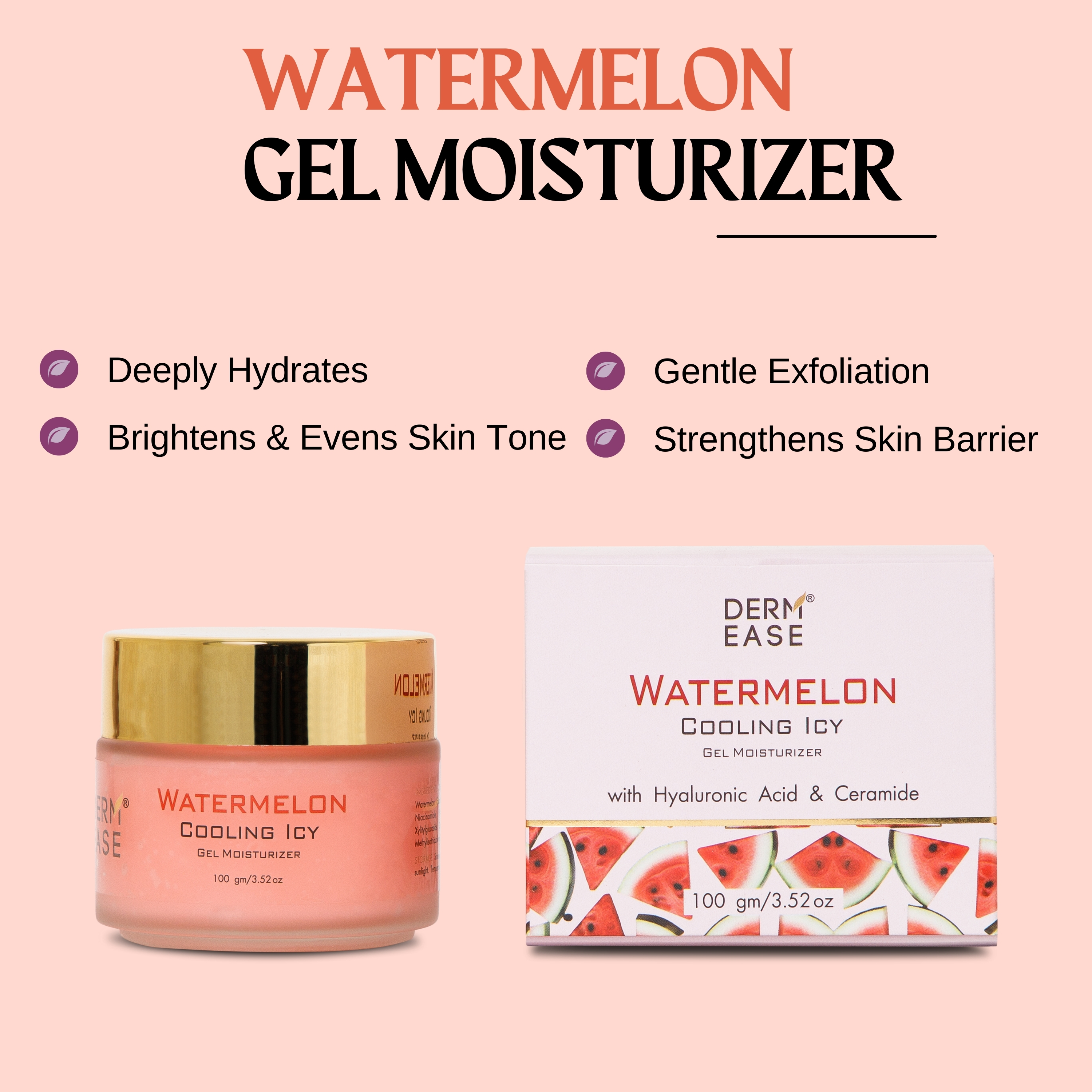 DERM EASE WATERMELON GEL MOISTURIZER